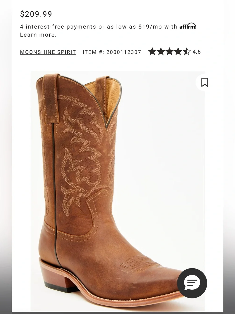 MOONSHINE SPIRIT MEN'S CRAZY HORSE VINTAGE WESTERN BOOTS - 10.5